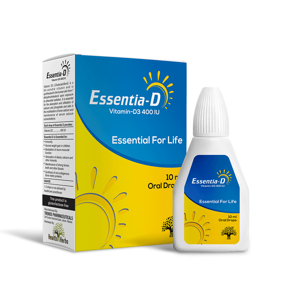 Essentia-D Drops - Power of Vitamin D3 for Kids & Adults! - HealthnHerb –  Health n Herb