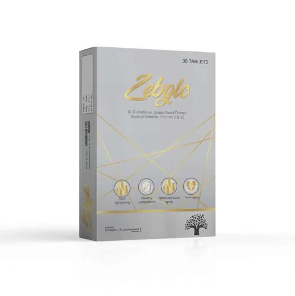 Zebglo Tablets - Glutathione with Grape Seed Extract for Glowing Skin!